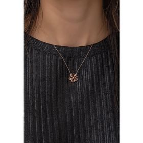 Nereze 925 Ayar Çiçek Kadın Gümüş Kolye