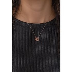Nereze 925 Ayar Çiçek Kadın Gümüş Kolye