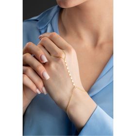 Nereze 925 Ayar Gold Kaplama Sıralı Oval Pullu Gümüş Şahmeran Bileklik