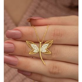 Nereze 925 Ayar Gold Yusufcuk Kadın Gümüş Kolye