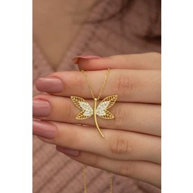 Nereze 925 Ayar Gold Yusufcuk Kadın Gümüş Kolye