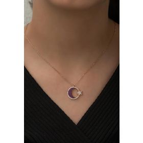 Nereze 925 Ayar Gümüş Ayyıldız Kadın Gümüş Kolye