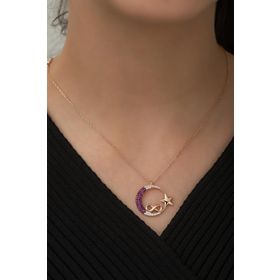 Nereze 925 Ayar Gümüş Ayyıldız Sonsuzluk Kadın Gümüş Kolye
