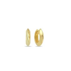 Nereze 925 Ayar Gümüş Gold Kaplama 15 mm Halka Şarnel Küpe