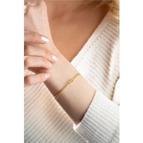 Nereze 925 Ayar Gümüş Gold Kaplama Düğüm Model Bileklik