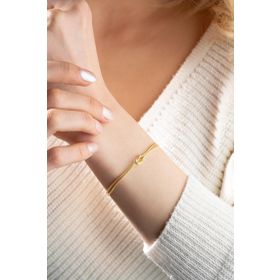 Nereze 925 Ayar Gümüş Gold Kaplama Düğüm Model Bileklik