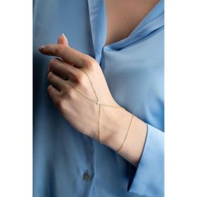 Nereze 925 Ayar Gümüş Gold Kaplama Yıldız Model Şahmeran Bileklik