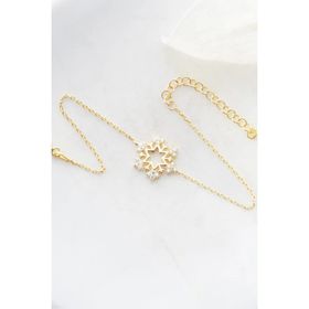 Nereze 925 Ayar Gümüş Gold Kartanesi Tasarım Bileklik