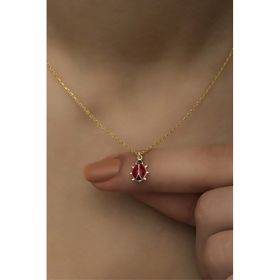 Nereze 925 Ayar Gümüş Gold Minik Uğur Böceği Kolye