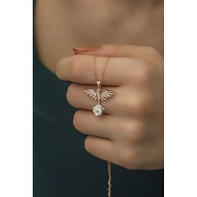 Nereze 925 Ayar Gümüş Manolya Çiçeği Güvercin Kadın Kolye