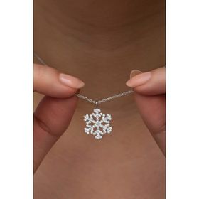 Nereze 925 Ayar Gümüş Rodyum Kaplama Zirkon Taşlı Kartanesi Kolye