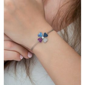 Nereze 925 Ayar Gümüş Şans Yonca Kadın Gümüş Bileklik