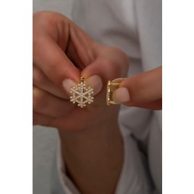 Nereze 925 Ayar Kartanesi Kadın Gümüş Küpe