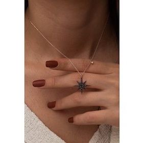 Nereze 925 Ayar Kutup Yıldızı Kadın Gümüş Kolye