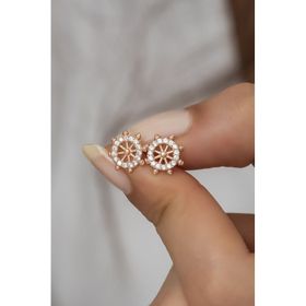Nereze 925 Ayar Minik Gemi Dümeni Kadın Gümüş Küpe