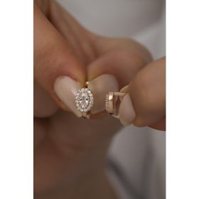 Nereze 925 Ayar Minik Oval Zirkon Taşlı Tektaş Kadın Gümüş Küpe