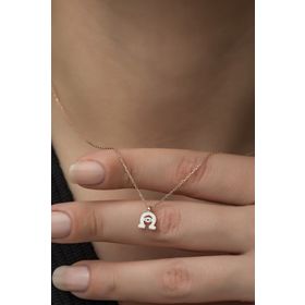 Nereze 925 Ayar Minimal At Nalı Kadın Gümüş Kolye