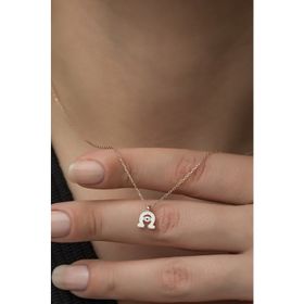 Nereze 925 Ayar Minimal At Nalı Kadın Gümüş Kolye