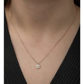 Nereze 925 Ayar Minimal Kartanesi Kadın Gümüş Kolye