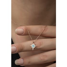 Nereze 925 Ayar Minimal Kutup Yıldızı Kadın Gümüş Kolye