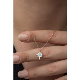 Nereze 925 Ayar Minimal Kutup Yıldızı Kadın Gümüş Kolye