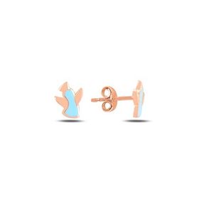 Nereze 925 Ayar Minimal Mineli Melek Model Kadın Gümüş Küpe