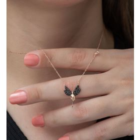 Nereze 925 Ayar Minimal Peri Kadın Gümüş Kolye