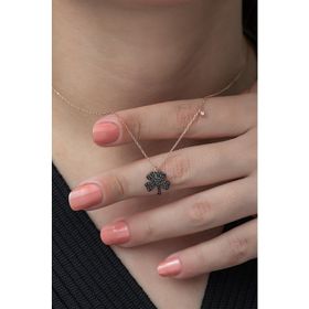 Nereze 925 Ayar Minimal Yonca Kadın Gümüş Kolye