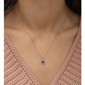 Nereze 925 Ayar Mistik Topaz Taşlı Tektaş Kadın Gümüş Kolye