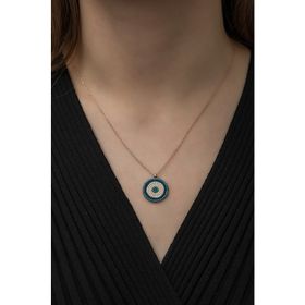 Nereze 925 Ayar Nazar Kadın Gümüş Kolye