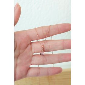 Nereze 925 Ayar Pembe Taşlı Balon Kadın Gümüş Kolye
