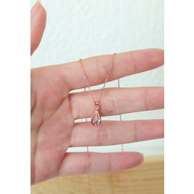 Nereze 925 Ayar Pembe Taşlı Balon Kadın Gümüş Kolye