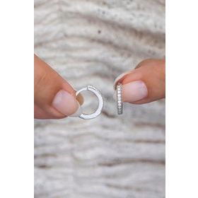 Nereze 925 Ayar Rodyumlu 15 mm Tamtur Halka Kadın Gümüş Küpe