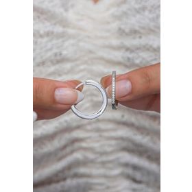 Nereze 925 Ayar Rodyumlu 20 mm Tamtur Halka Kadın Gümüş Küpe