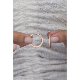 Nereze 925 Ayar Rose 20 mm Tamtur Halka Kadın Gümüş Küpe