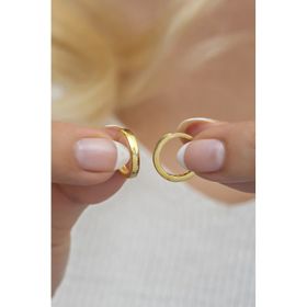 Nereze 925 Ayar Taşsız 10 mm Halka Kadın Gümüş Küpe