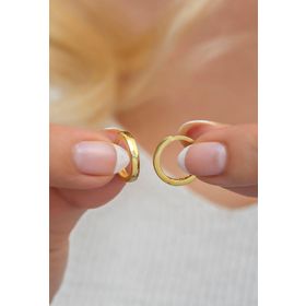 Nereze 925 Ayar Taşsız 10 mm Halka Kadın Gümüş Küpe