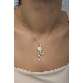 Nereze NRZ998247 925 Ayar Gümüş Dalında Papatya Kolye