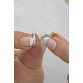 Nereze NRZ998596 925 Ayar Gümüş 10 mm Baget Taşlı Tamtur Küpe