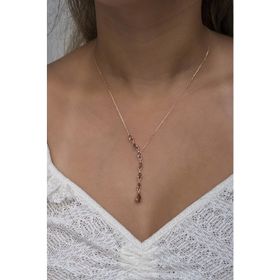 Nereze NRZ998617 925 Ayar Gümüş Sıralı Süzme Model Zultanite Taşlı Kolye