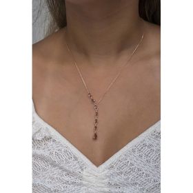 Nereze NRZ998617 925 Ayar Gümüş Sıralı Süzme Model Zultanite Taşlı Kolye