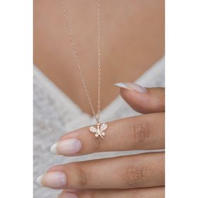 Nereze NRZ998665 925 Ayar Gümüş Rose Minik Yusufcuk Kolye