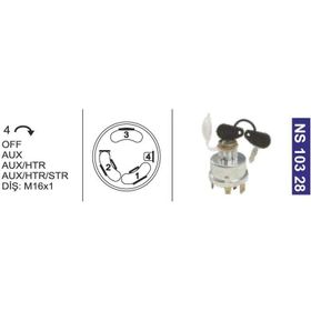 Nesan NS10328 Massey Ferguson Traktör Kontak Anahtar