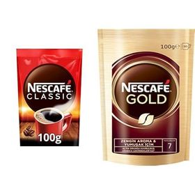 Nescafe 100 gr Classic + 100 gr Gold Çözünebilir Kahve