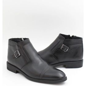 Nesil Shoes THRTRK 2301-2 Siyah Hakiki Deri Kauçuk Taban Erkek Bot