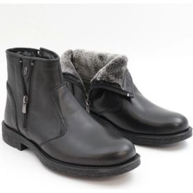 Nesil Shoes THRTRK 905 Siyah Hakiki Deri Kauçuk Taban Erkek Bot