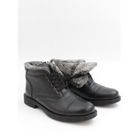 Nesil Shoes THRTRK 906 Siyah Hakiki Deri Kauçuk Taban Erkek Bot