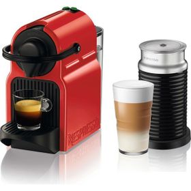 Nespresso Inissia C40 Kırmızı Espresso Kahve Makinesi + Nespresso Aeroccino 3 Süt Köpürtücü