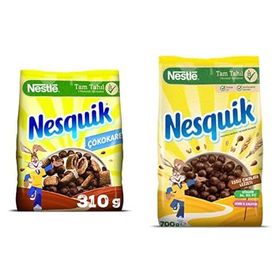 Nesquik 310 gr Çokokare Çikolatalı Tahıl Gevreği + 700 gr Nestle Kakaolu Buğday ve Mısır Gevreği