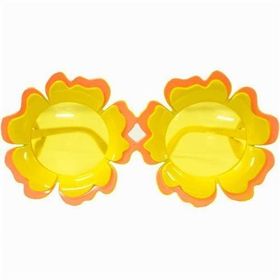 Nessi World 15x7 cm Papatya Şekilli Turuncu Sarı Renkli Hawaii Konsept Parti Gözlüğü